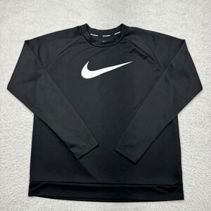 Nike Dri-FIT Running Long Sleeve Lightweight Sweater Shirt Black Women's Size L